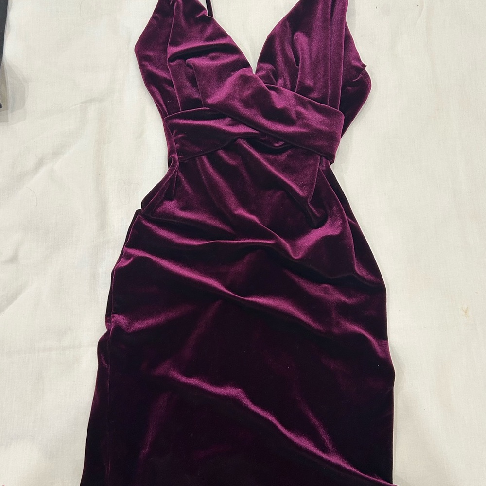 Windsor Plum Velvet Dress